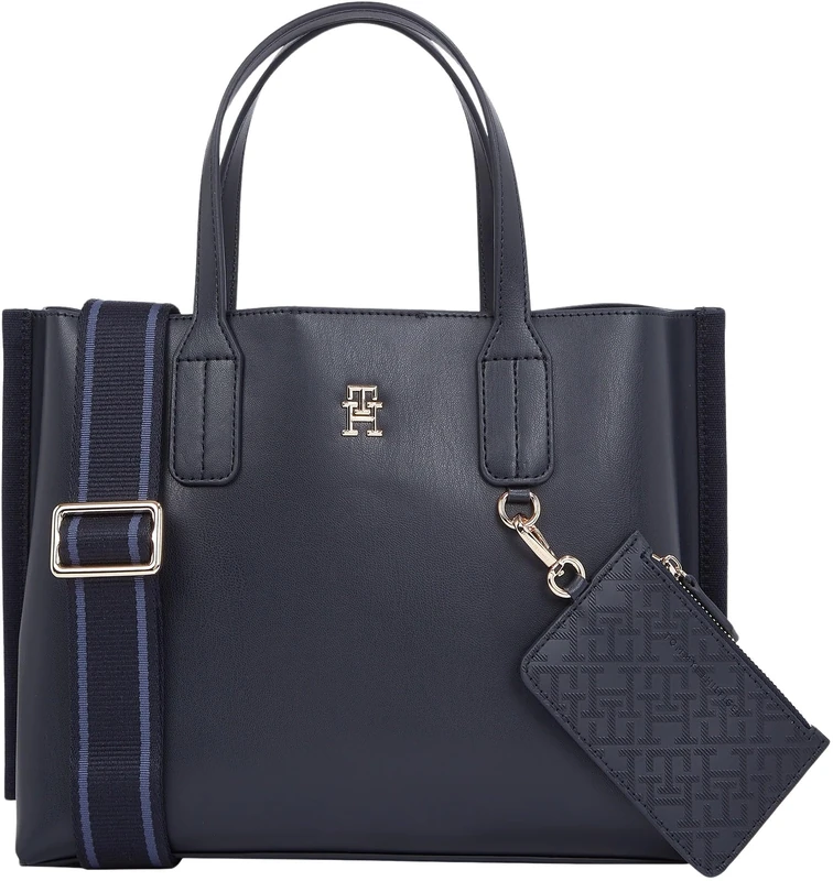 Tommy Hilfiger Women’s Mini Distinct Tote Bag, Blue (Space Blue), One Size