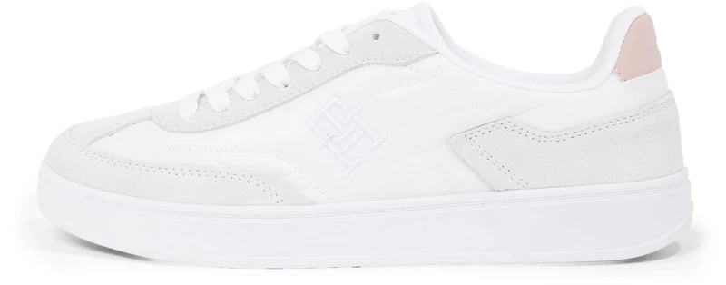 Tommy Hilfiger Women’s Heritage Low Top Court Trainers, White (White), 6
