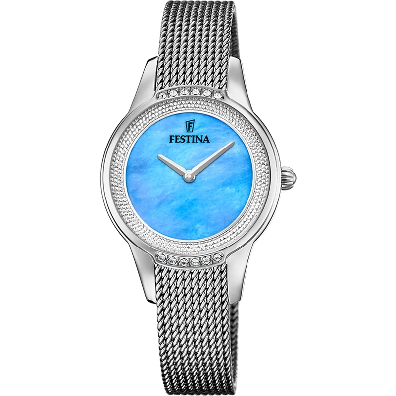 Festina Ladies Steel Watch with Zirconia Sets and Mesh Bracelet F20494/8