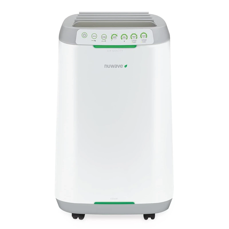 Nuwave OxyPure ZERO Smart Air Purifier, Large Area up to 186 CBM, Dual 4-Stage Air Filtration, Adjustable 30°, 60°, 90° Vents, Washable & Reusable Filters for ZERO Waste & ZERO Filter Replacements