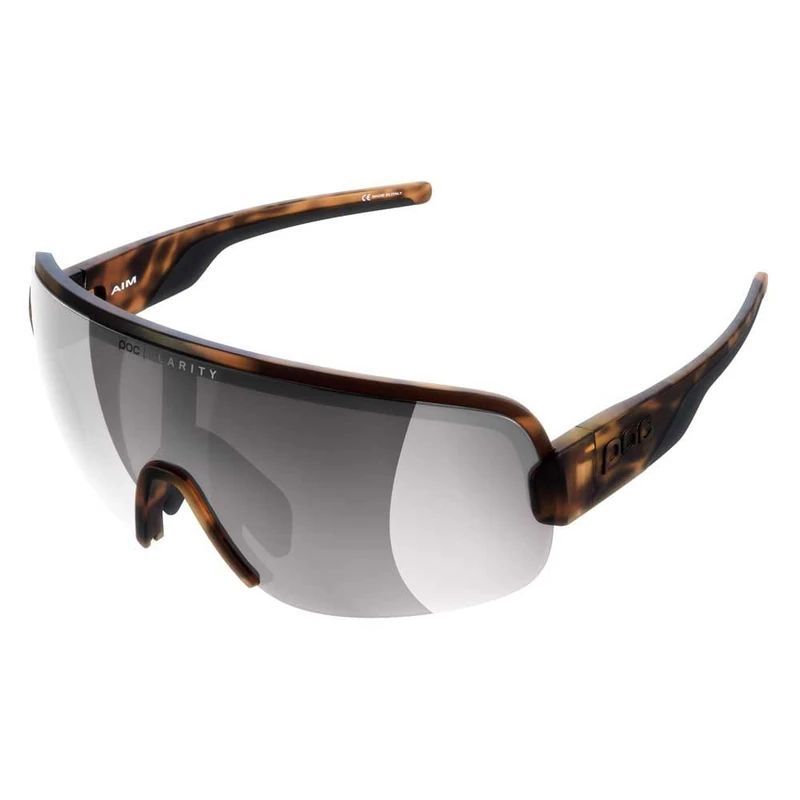 POC Aim Sunglasses, Tortoise Brown/Clarity Road/Sunny Silver, One Size