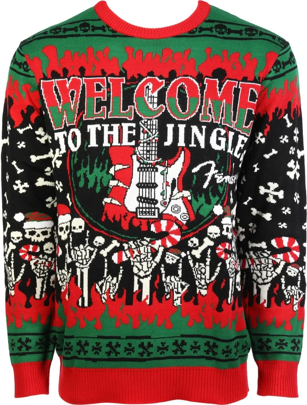 Fender Ugly Christmas Sweater, Size XL, Guitar and Music Gift Stocking Filler