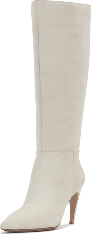 Vince Camuto Women's Brigitte Knee High Boot, Bone Wide Calf, 3.5 UK