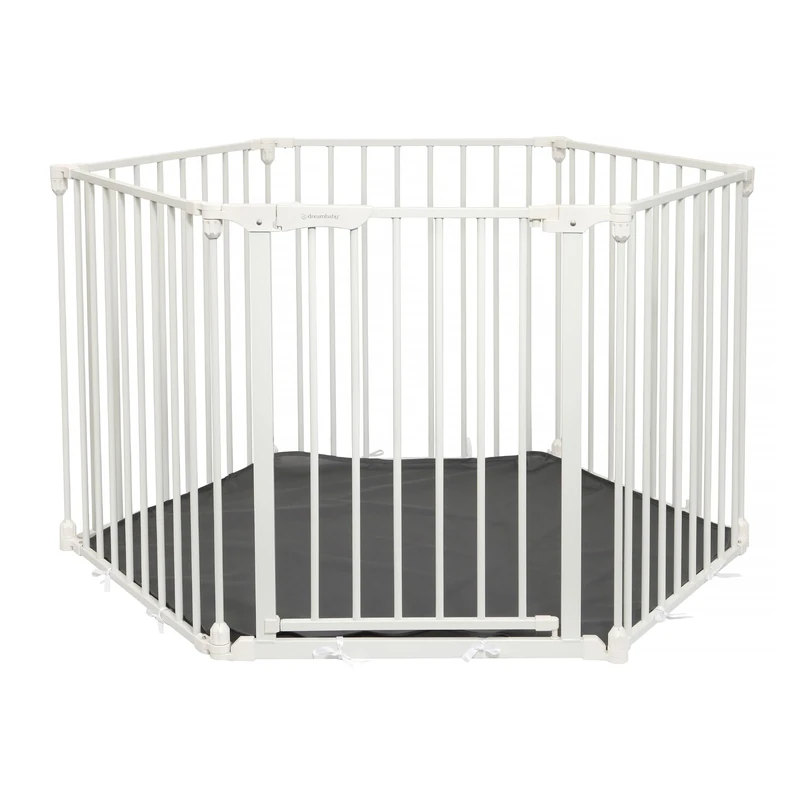 Dreambaby Discovery 6 Playpen. 3 in 1 6 Panel Converta Playpen with Mat/XXL Room Divider/Fireplace Barrier. 85.5cm to 3.75m Wide and 74cm Tall. Stay Open and EZY-Check Locking Indicator Features