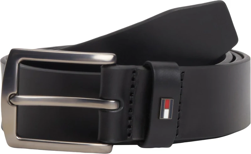 Tommy Hilfiger Men’s 3.5 cm Denton Leather Belt, Black (Black), 45.3 inches