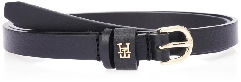 Tommy Hilfiger Women’s 1.5 cm Essential Effortless Skinny Belt, Black (Black), 33.5 inches - Image 1