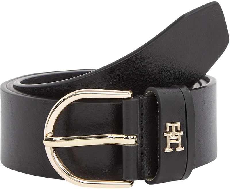 Tommy Hilfiger Women’s 3.5 cm Essential Effortless Belt with Pin Buckle, Black (Black), 31.5 inches
