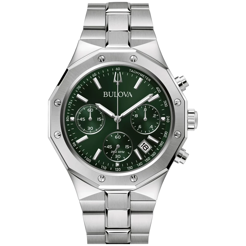 Bulova Men's Chronograph Quartz Watch with Stainless Steel Strap 96B409