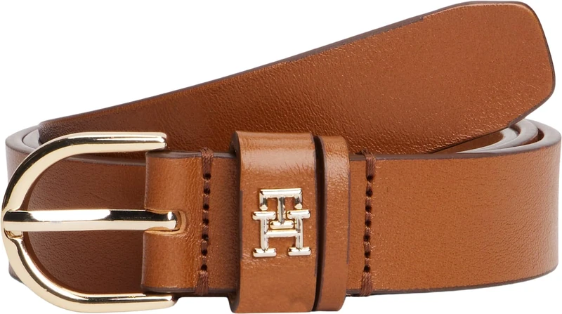 Tommy Hilfiger Women’s 2.5 cm Essential Effortless Leather Belt, Brown (Cognac), 47.2 inches