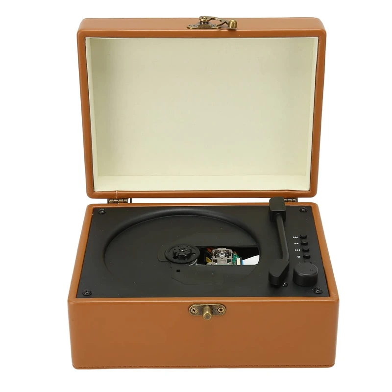 CD Player, CD Record Player Support AUX USB Headphone Jack Professional Pickup Head with Remote Control for Home for Students (Dark Khaki)
