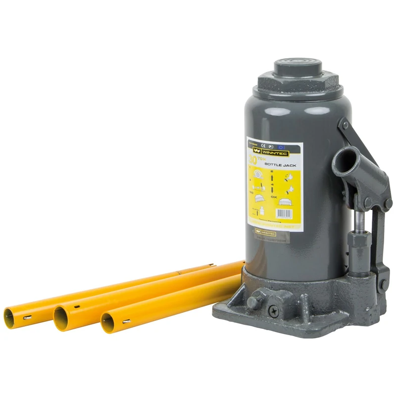 WINNTEC 30 Ton Hydraulic Bottle Jack, 285mm to 465mm Lifting Height