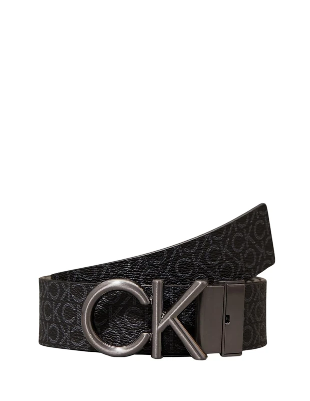Calvin Klein Men's ADJ/REV CK METAL BOMBE MONO 35MM K50K512829, Black, 95