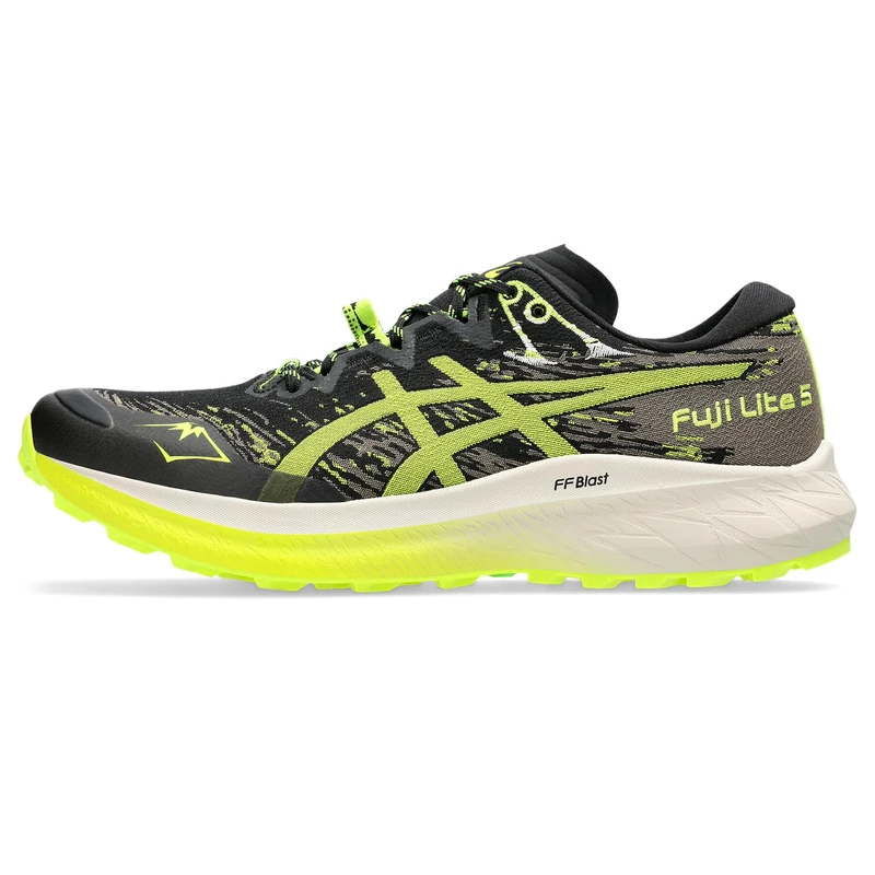 ASICS Fuji Lite 5 Sneaker Black Safety Yellow