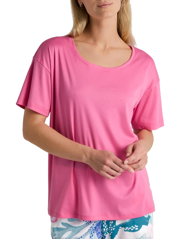 CALIDA Women's Favourites T-Shirt, Opaque, New Carnation Pink, 22-24