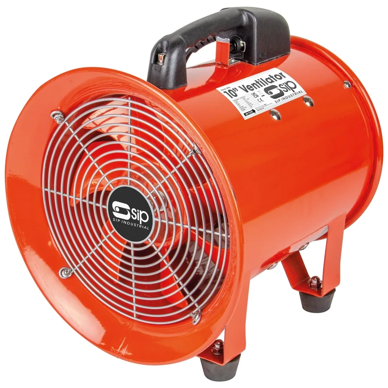 SIP 10" Air Ventilator Fan, 300W Portable Heavy Duty Industrial Fan, 2700m³/hr Airflow