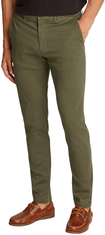 Tommy Hilfiger Men's Printed Structure Bleecker Slim Fit Chinos, Green (Army Green), 34W/29L