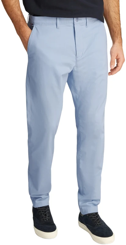 Tommy Hilfiger Men’s Tapered Fit Chinos, Blue (Breezy Blue), 34W/31L