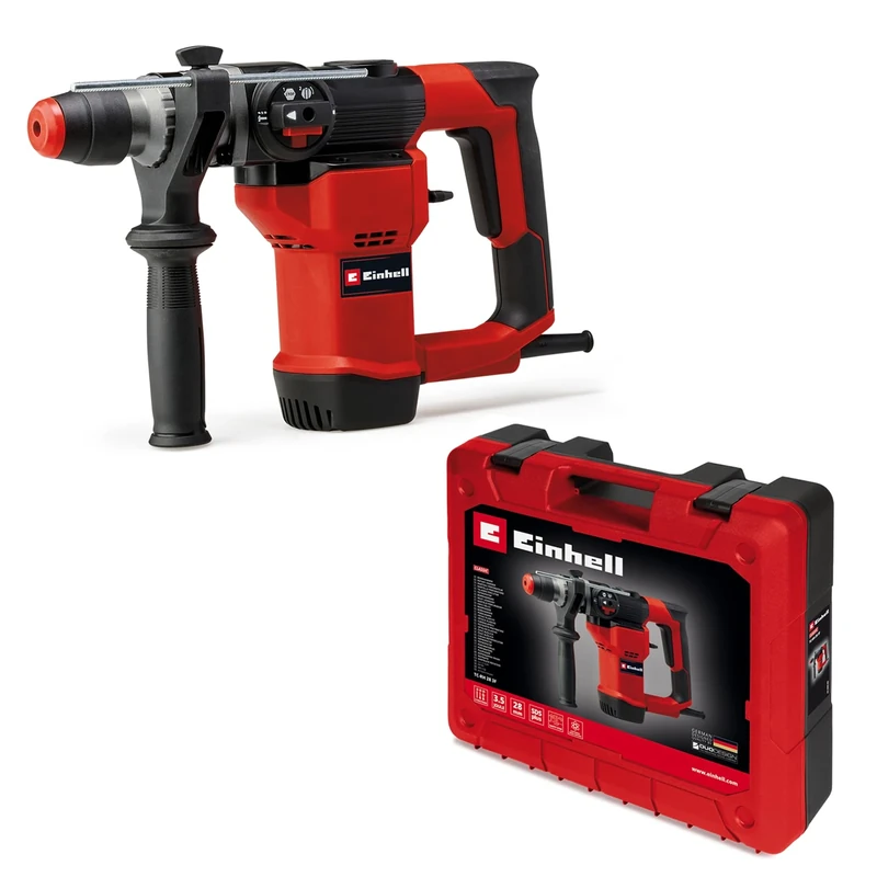 Einhell 950W Electric SDS Dill - 3.5J Impact Force, 28mm Concrete Drilling Capacity - TE-RH 28 3F Rotary Hammer Drill (3 Functions - Drilling, Impact Drilling, Chiselling with Lock)
