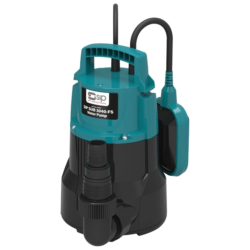 SIP SUB 3040 Submersible Water Pump with Float Switch, 230V 400W 0.5hp Motor, 9000L/hr Flow Rate