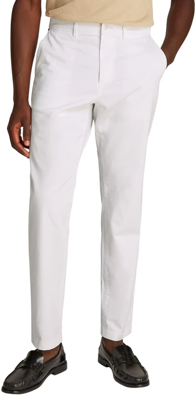 Tommy Hilfiger Men’s Tapered Fit Chinos, White (Th Optic White), 36W/28L
