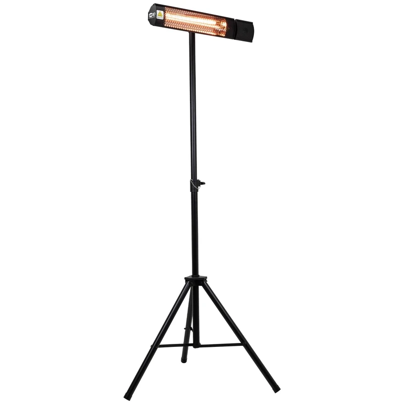 SIP Infrared Halogen Heater 230V 2kW Electric Patio Heater with Remote Control & Stand 6820 BTU/hr