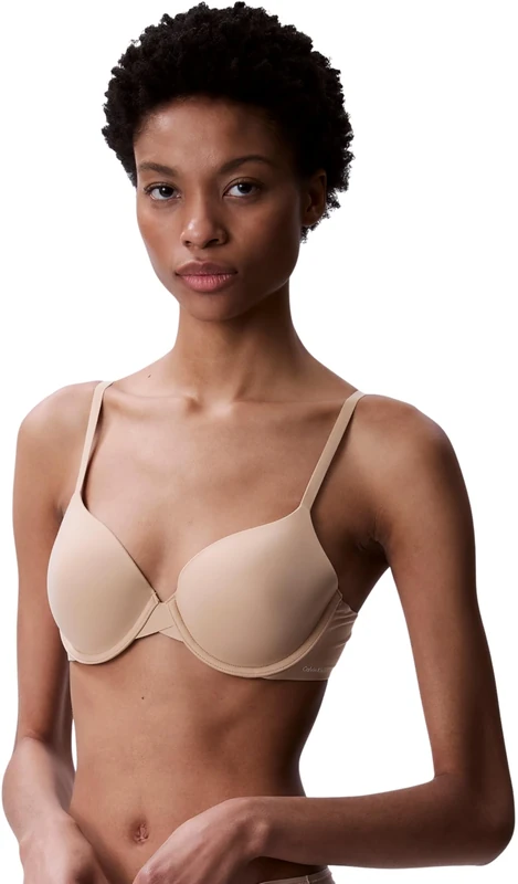 Calvin Klein Women's Lightly Lined Adjustable Plunge Bra, Beige (Cedar), 40C