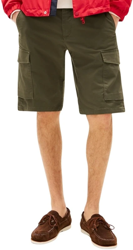 Tommy Hilfiger Men's Relaxed Fit John 1985 Cargo Shorts, Green (Army Green), 30W