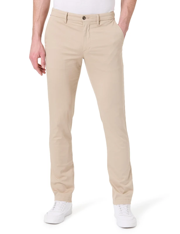 Tommy Hilfiger Men's Denton Printed Structure Chino MW0MW37717 Chino, Khaki, 38W / 36L