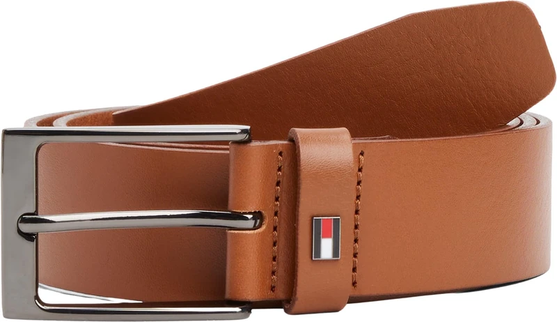 Tommy Hilfiger Men’s 3.5 cm Layton Leather Belt, Brown (Cognac), 37.4 inches