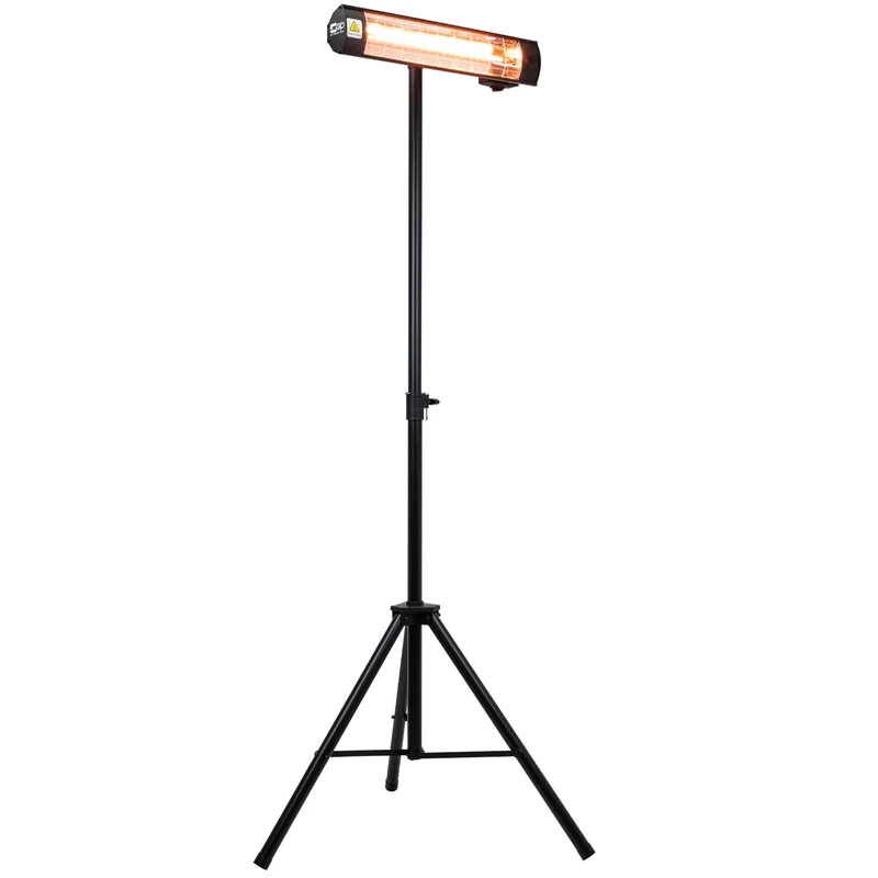 SIP Infrared Halogen Heater 230V 2kW Electric Patio Heater 6820 BTU/hr with Adjustable Height Stand