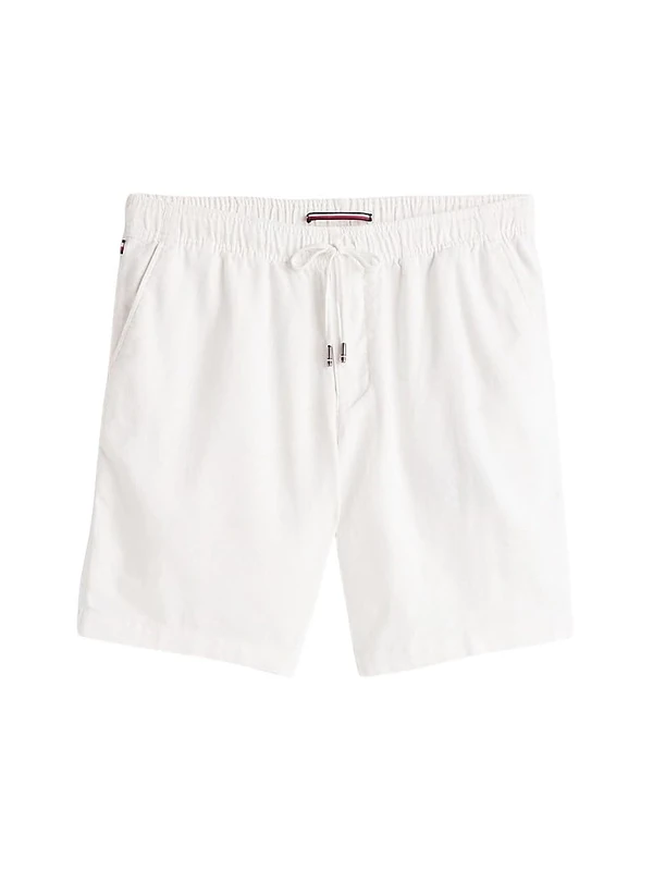 Tommy Hilfiger Men's Harlem PO Linen Short MW0MW37804 Chino Shorts, White, 40W