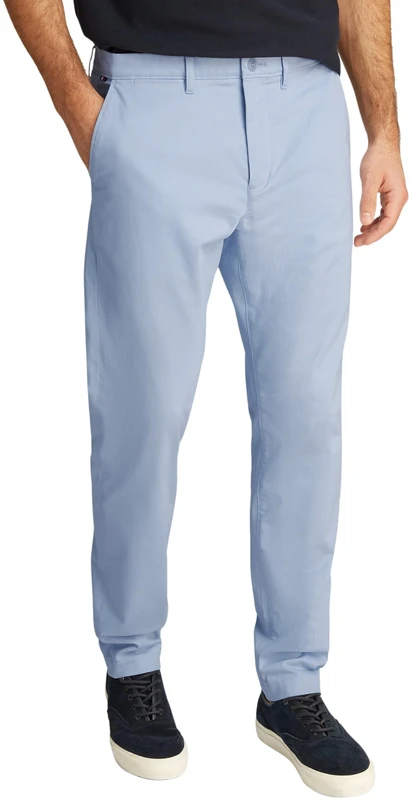 Tommy Hilfiger Men’s Tapered Fit Chinos, Blue (Breezy Blue), 34W/30L