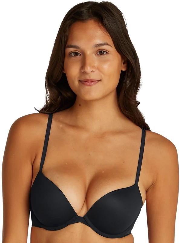 Calvin Klein Women’s Plunge Push Up Bra, Black (Black), 30C