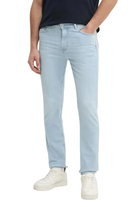 Tommy Hilfiger Men's Slim Bleecker SSTR Ocean Blue MW0MW38827 Slim, Denim, 33W / 36L