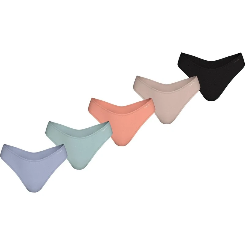 Calvin Klein Women's THONG 5PK, Multi, S
