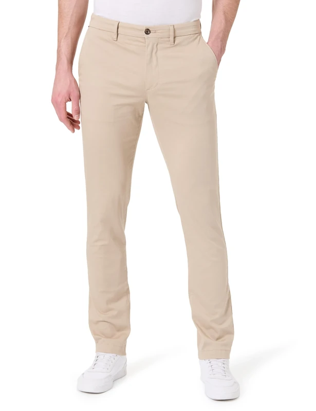 Tommy Hilfiger Men's Denton Printed Structure Chino MW0MW37717 Chino, Khaki, 32W / 36L