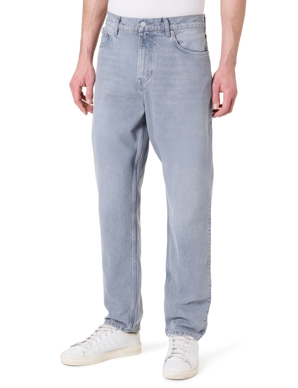 Tommy Hilfiger Men's Tapered Harlem STR Port Grey MW0MW39216 Tapered, Denim, 40W / 34L