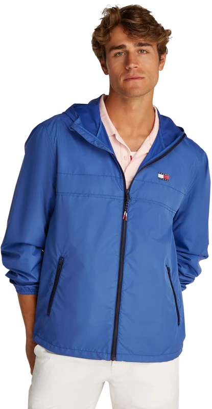 Tommy Jeans Mens Tjm Lw Chicago Ext Dm0dm20204 Windbreaker Jacket, Blue (Tempo Blue), XXL UK