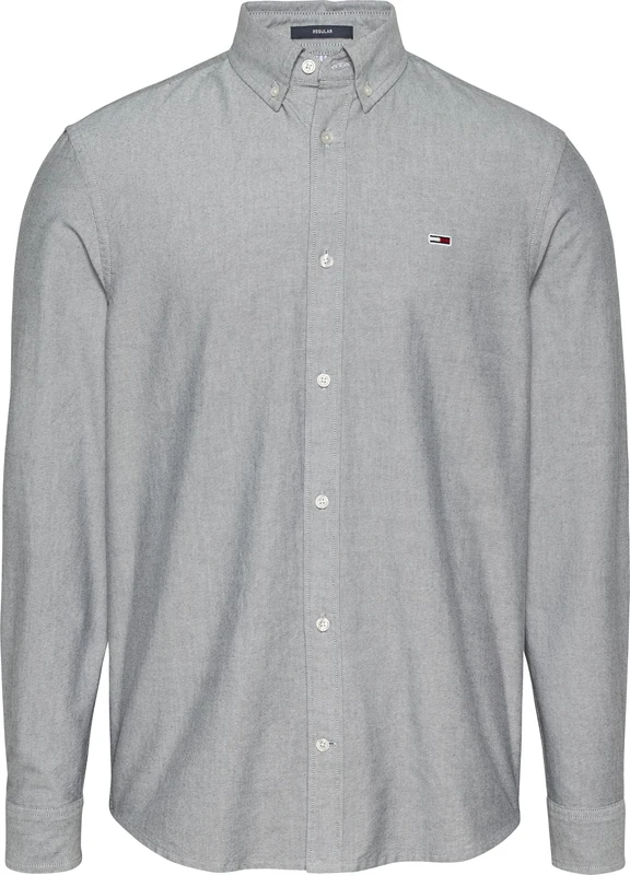 Tommy Jeans Men TJM REG Oxford Shirt EXT L/S Shirt, Blue, 3XL