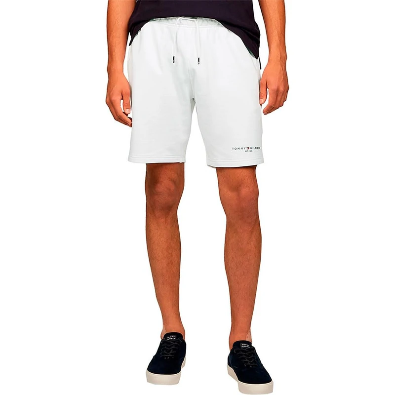 Tommy Hilfiger Men's Small Tommy Logo SweatShorts MW0MW38698 Sweatpants, White, XXL - Image 1