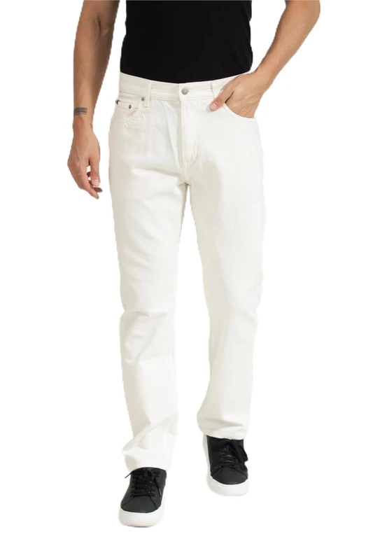 Tommy Hilfiger Men's Regular Mercer RGD Ecru MW0MW38816 Straight, Denim, 34W / 34L