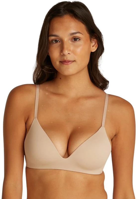 Calvin Klein Women's Wire Free T Shirt Bra, Beige, 34B