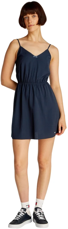 Tommy Jeans Women’s Essential Strap Mini Dress, Blue (Dark Night Navy), S