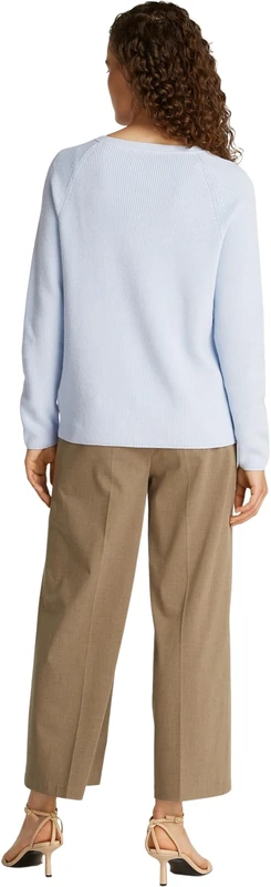 Tommy Hilfiger Women’s Boat Neck Jumper, Blue (Breezy Blue), XL