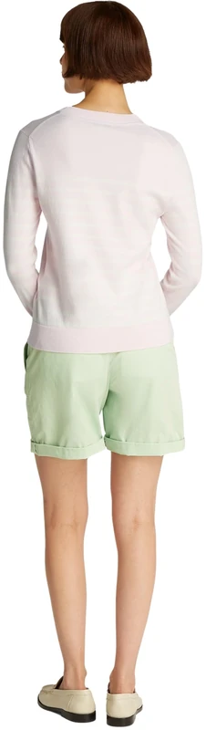 Tommy Hilfiger Women’s Fine Jersey Round Neck Jumper, Multicolor (Light Pink/Ivory Petal STP), M