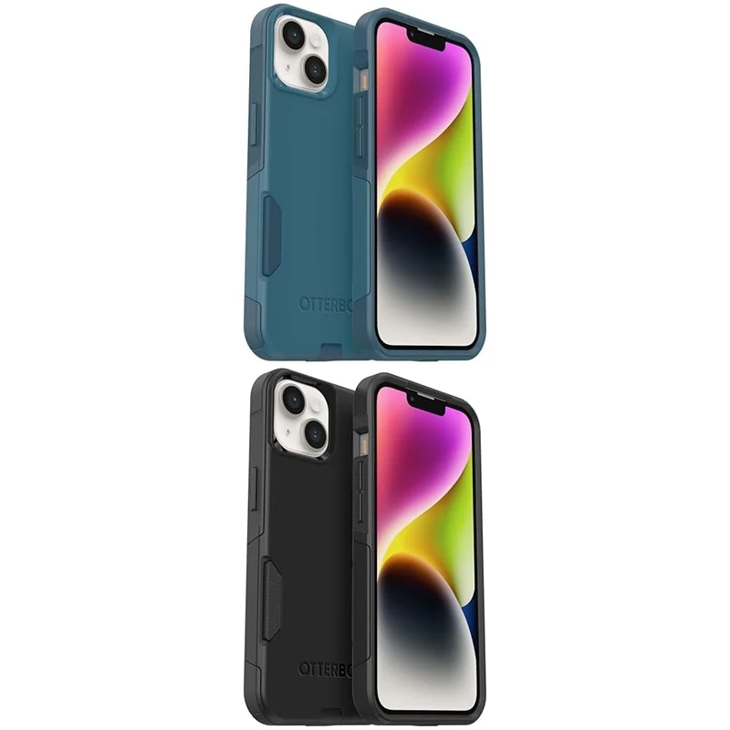 OtterBox iPhone 14 & 13 Commuter Series Case Bundle - Blue & Black, Slim Dual-Layer Defense with Secure Grip