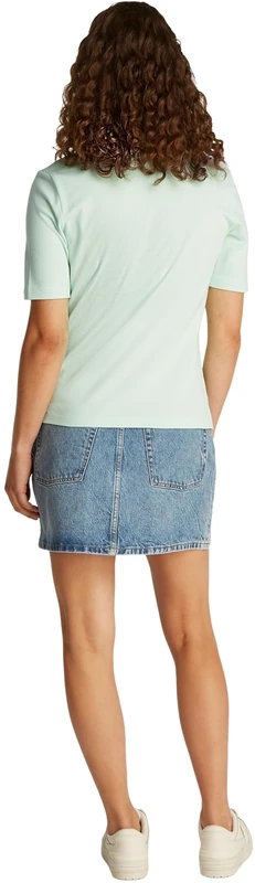 Tommy Hilfiger Women's Regular Fit Short Sleeve Polo Shirt, Green (Opal Green), XXS