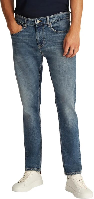 Tommy Jeans Men’s Austin Slim Tapered Fit Jeans, Blue (Denim Dark), 30W/32L - Image 1