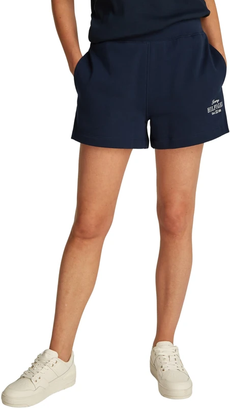 Tommy Hilfiger Women’s Cotton Sweat Shorts, Blue (Dark Night Navy), L - Image 1