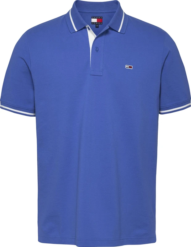 Tommy Jeans Men TJM REG Tipped Polo S/S Polo, Blue, XS